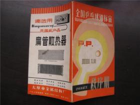 全国乒乓球锦标赛秩序册  1981太原