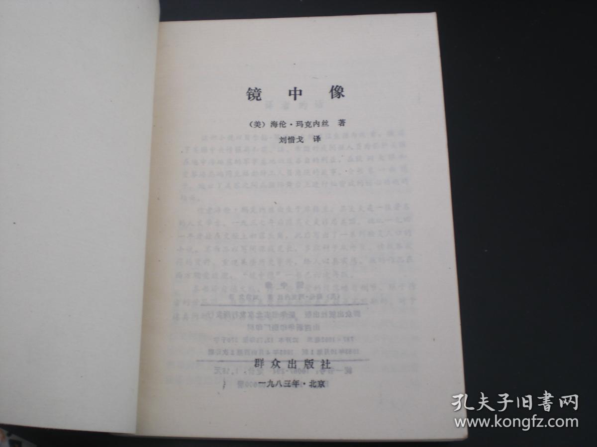 镜中像   [美] 海伦·玛克内丝 著   群众出版社   九新