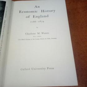 英格兰经济史 An Economic History Of England 1066 To 1874 1928年 精装