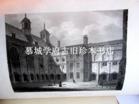 【稀见】1804-05年版/皮装/根据名家画单面全页铜版插图（六十多幅）《乔治三世时期大伦敦风景、建筑集锦》上下册 SELECT VIEWS OF LONDON AND ITS ENVIRONS