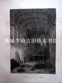 【稀见】1804-05年版/皮装/根据名家画单面全页铜版插图（六十多幅）《乔治三世时期大伦敦风景、建筑集锦》上下册 SELECT VIEWS OF LONDON AND ITS ENVIRONS