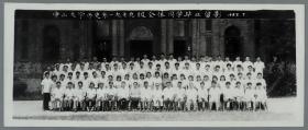 1983年 《中山大学历史系一九七九级全体同学毕业留念》老照片一张（尺寸：12.7*30.4cm）