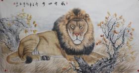 国家一级美术师、中美协分会河北省美协会会员丁老师大六狮子