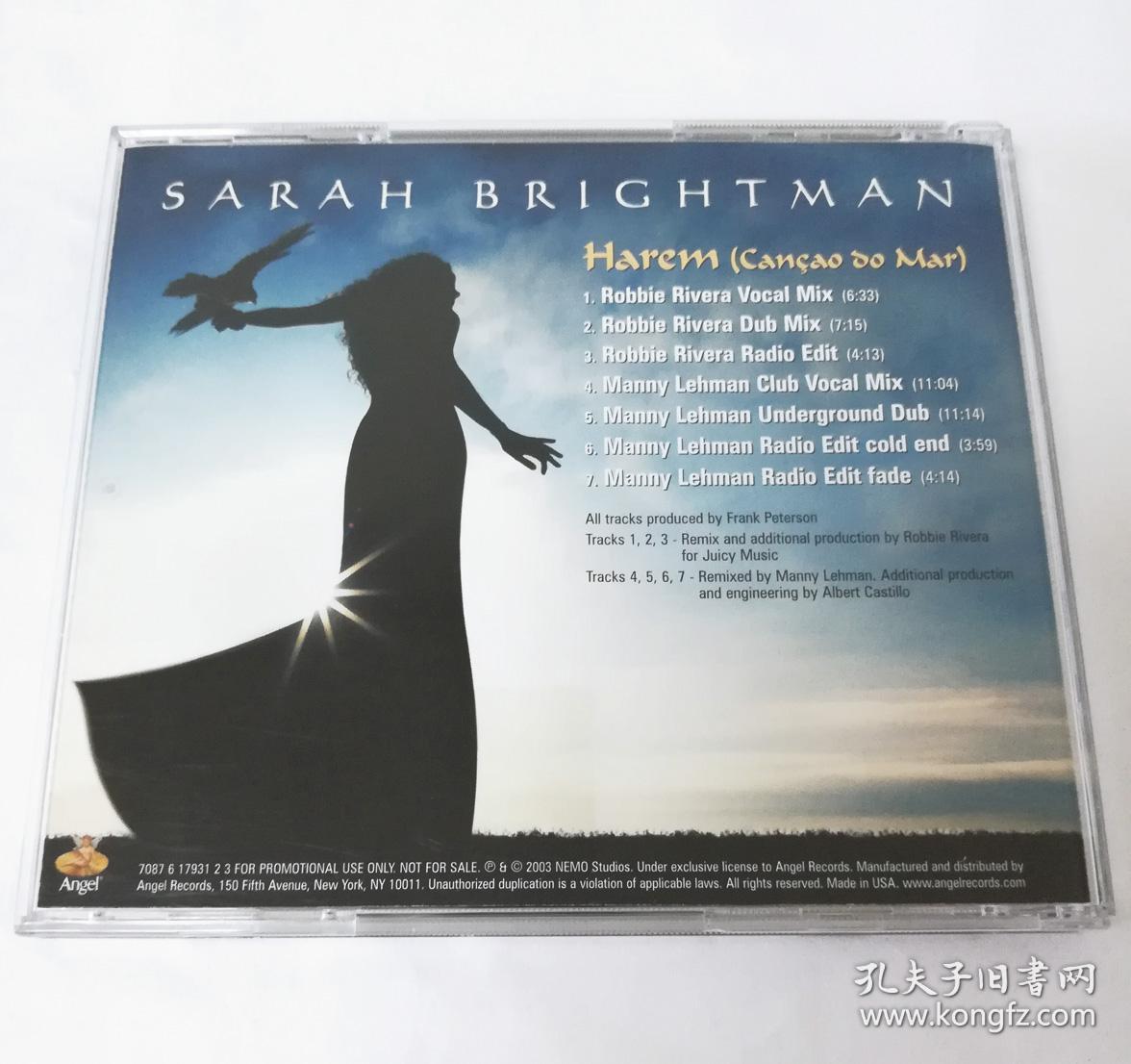 Sarah Brightman - Harem Remixes 莎拉布莱曼 美版7轨混音单曲 二手7成新