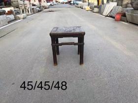 清代榆木圆包圆方凳 全品牢固 无修 尺寸45/45/48cm