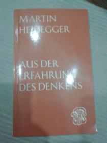 Martin Heidegger / Auf der Erfahrung des Denkens. 5 Auflage 海德格尔 《论思想的历程》 德语原版