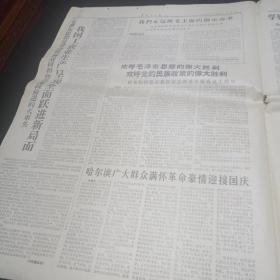 老报纸。黑龙江日报。1966年9月30日。