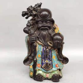 景泰蓝佛像 招财寿星 尺寸如图 不议价