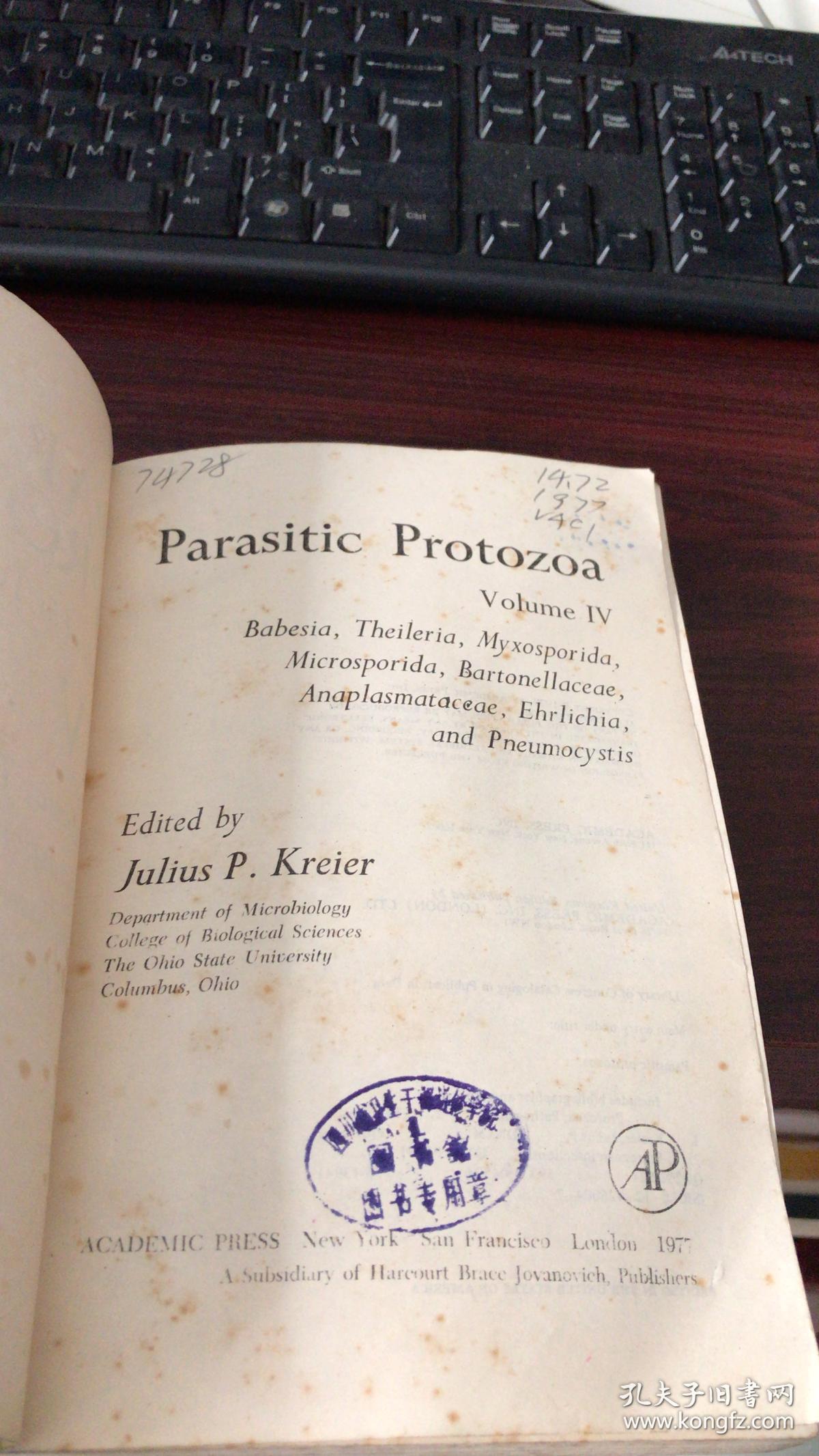 PARASITIC PROTOZOA 寄生原原生动物学（第4卷）