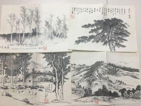 画家冯振旺早期画作13幅（6幅写生为复印件加盖印章，其他原作）
