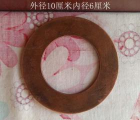 紫铜环形刻山水钫圈镇纸9377