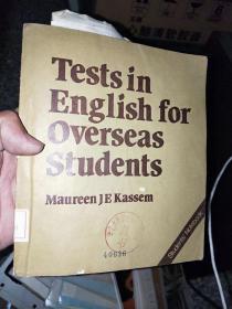 TSETS IN  ENGLISH  FOR OVERSEAS STUDENTS  留学生英语试卷    绝版书  英语原版书