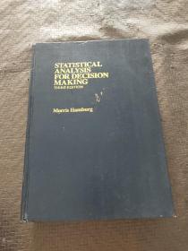 STATISTICAL ANALYSIS FOR DECISION MAKING THIRD EDTTION【决策用统计分析 第3版】英文原版书 书品如图 避免争议