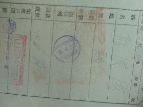满洲国康德七年，海城县积谷领收书存根11枚合售。背景：日本统治者强迫中国农民上交细粮以供应日本军队。加盖两方官印：海城县印，高庄村印。比较珍贵的历史资料。约40开