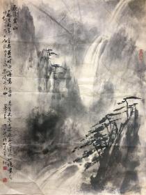 北京老画家，常然，1979年作品《雨后黄山》。