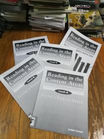 Reading in Content Areas: Strategies and Reading Success, Level （A,B,C,D) - Teacher's Resource Manual; strategies for reading success. Tips for helping students read to learn（5本合售