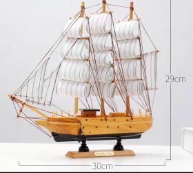 超大型木雕帆船长30厘米高30厘米