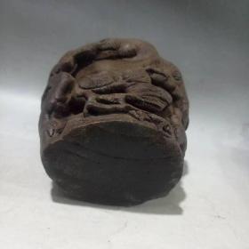 沉香木笔筒，高12cm，宽12cm