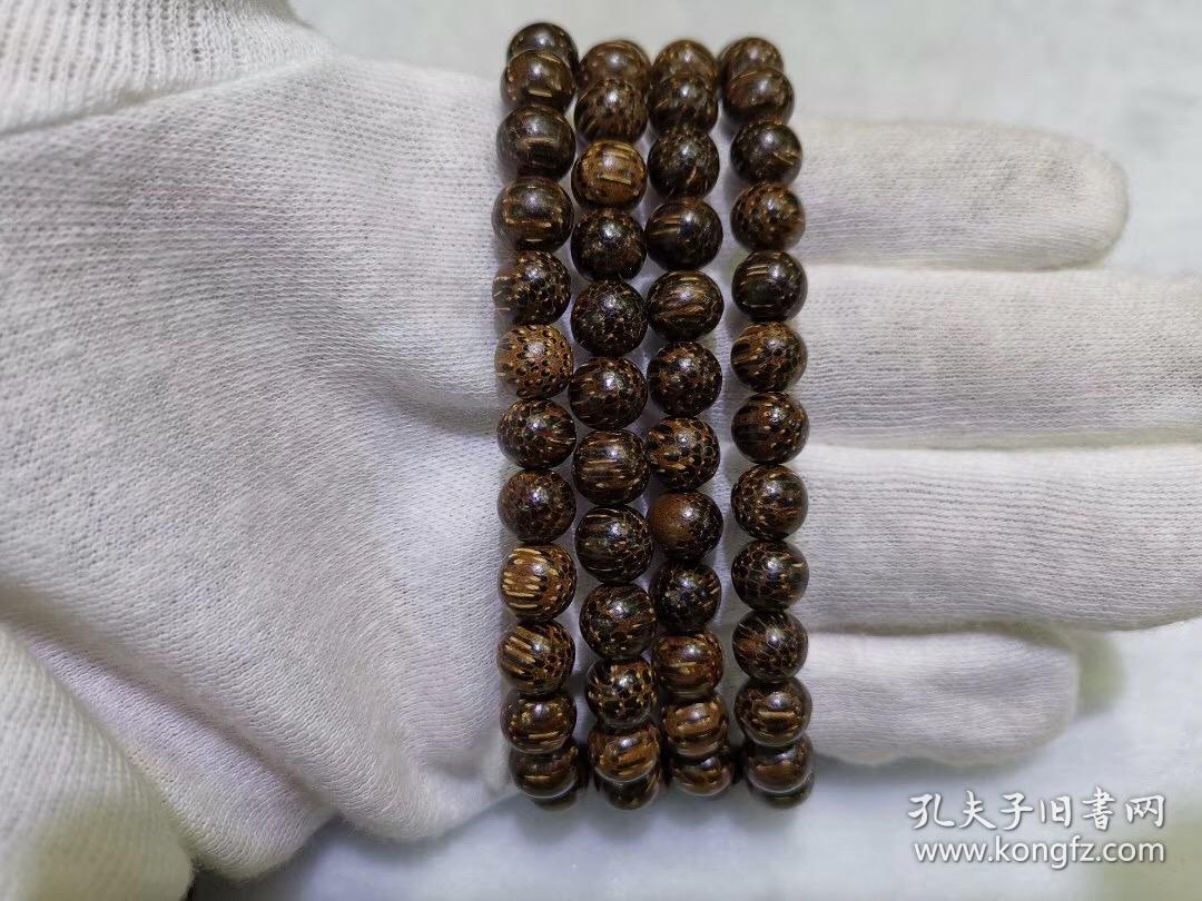 正宗海南虎皮沉沉水级香味独到手链 项链两用