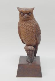 墨西哥著名木雕艺术家何塞•皮纳尔（Jose Pinal）手工木雕《猫头鹰》