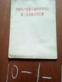 中国共产党第十届中央委员会第三次全体会议公报