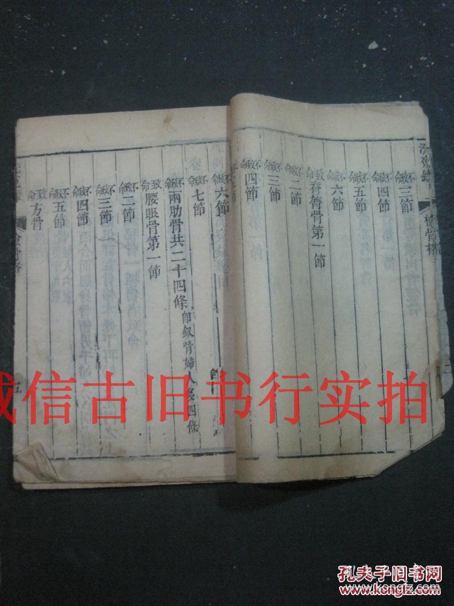 清代律例馆校正线装竹纸木刻大字本-洗冤录 卷一卷二 一册 24.2*16CM