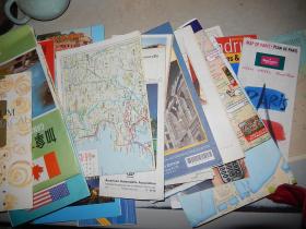 外国地图 旅游图 导览图 21张 美国、加拿大、plano de valencia\Rapallo\france\toronto\马六甲市区地图、香港、Detroit   、osaka\ roma\paris\madrid 等