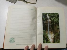 【老版笔记本】缎面笔记本：上海，  部分页有笔记