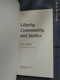 英文原版 Ewin : Liberty, Community, and Justice 16开本 非偏远地区包快递
