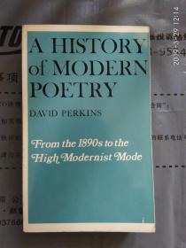 英文原版 David Perkins  ： A History of Modern Poetry, Volume I: From the 1890s to the High Modernist Mode 大开本 非偏远地区包快递