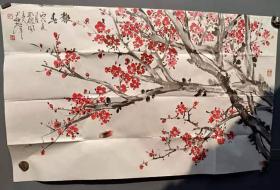 画家尹仲群老师手绘作品（画片）尺寸三尺