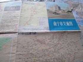 南宁地图：南宁市交通图1976