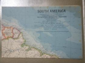 National Geographic国家地理杂志地图系列之1960年2月 South America 南美洲地图