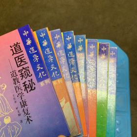 中华道学文化系列全八册：道在养生 龙虎丹道 劝善成仙 洞天福地 道医窥秘 天上人间 步罡踏斗 青词碧箫 94年1版1印，品好.