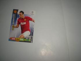 帕尼尼 panini 游戏版 2011-12 欧冠 球星卡 曼联 贝尔巴托夫