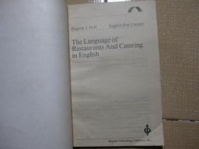 Eugene J.Hall English For Careers  The Language of Restaurants And Catering in English