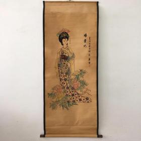 国画中堂画山水风景画仿古名人名画家居客厅挂画办公装饰画杨贵妃家居软装