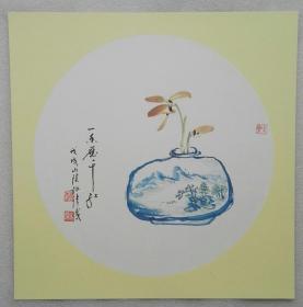 兰花写意小品卡纸镜心4