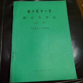 南京农业大学校史大事记（初稿）1914一1986