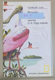 现货 特价 national geographic美国国家地理地图1973年11月特写：美国：佛罗里达州与波多黎各和美属维京群岛