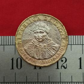 V148智利硬币100比索普韦布洛原住民马普彻人2009硬币钱币珍收藏