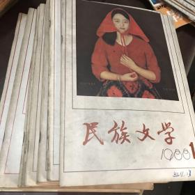 民族文学1988年1-12期缺2.7期（10本）