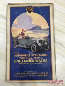 The automobile association touring map of england&wales 英国汽车协会旅游地图之威尔士