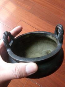 “宣德”款绳耳铜炉（成本价清仓不议2）
