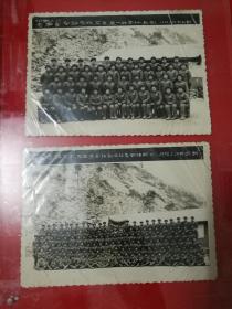 中国人民志愿军参谋学校第五连全体同学毕业典礼纪念照及第五连一排全体合影照1956年2月29于朝鲜（共两张）