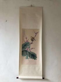 陆抑非 三尺立轴 花鸟
尺寸：185×65厘米