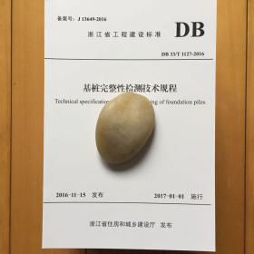 DB33/T1127-2016基桩完整性检测技术规程（浙江省工程建设标准）