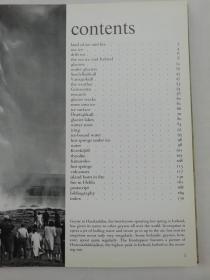HJÁLMAR R.BÁRDARSON； ice and flre； contrasts of Icelandic nature; text and pictures by; HJálmar R.Bárðarson；12开；硬精装；