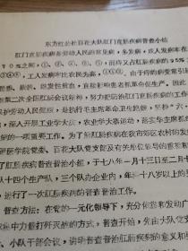 东方红公社百花大队肛门直肠疾病普查小结【资料三页】
