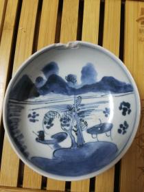清  顺治到康熙山水纹笔洗